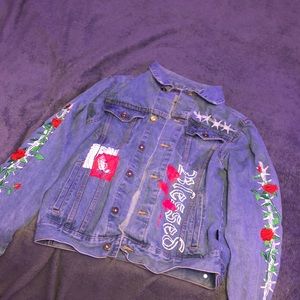 Blessed rose jean jacket